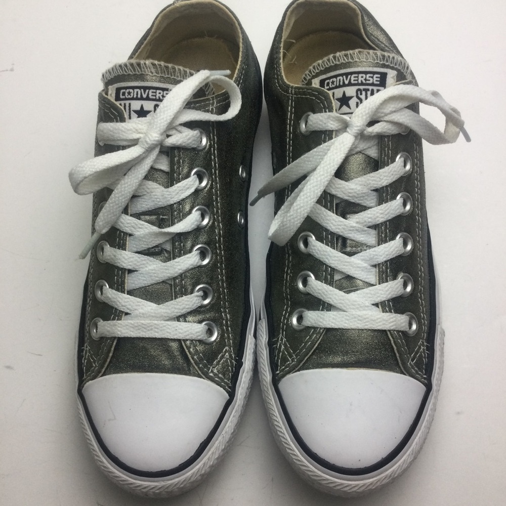 Converse Ox Chuck Taylor Allstar Metallic He... rbal Low Lace-Up Sneakers Size 8 - Picture 2 of 10